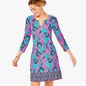 Lilly Pulitzer Nadine dress, Pink Isle Blooming for You Engineered, size L